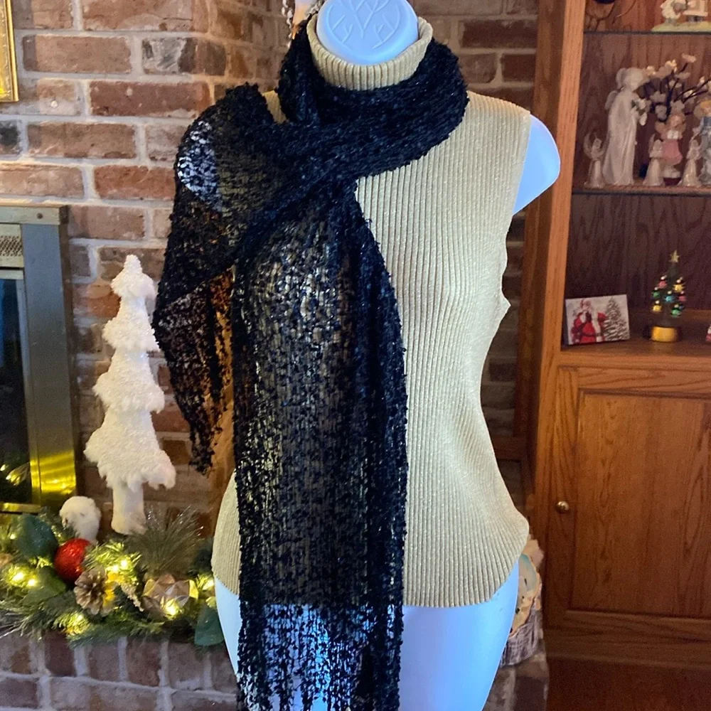 Sheer Black Scarf 🧣